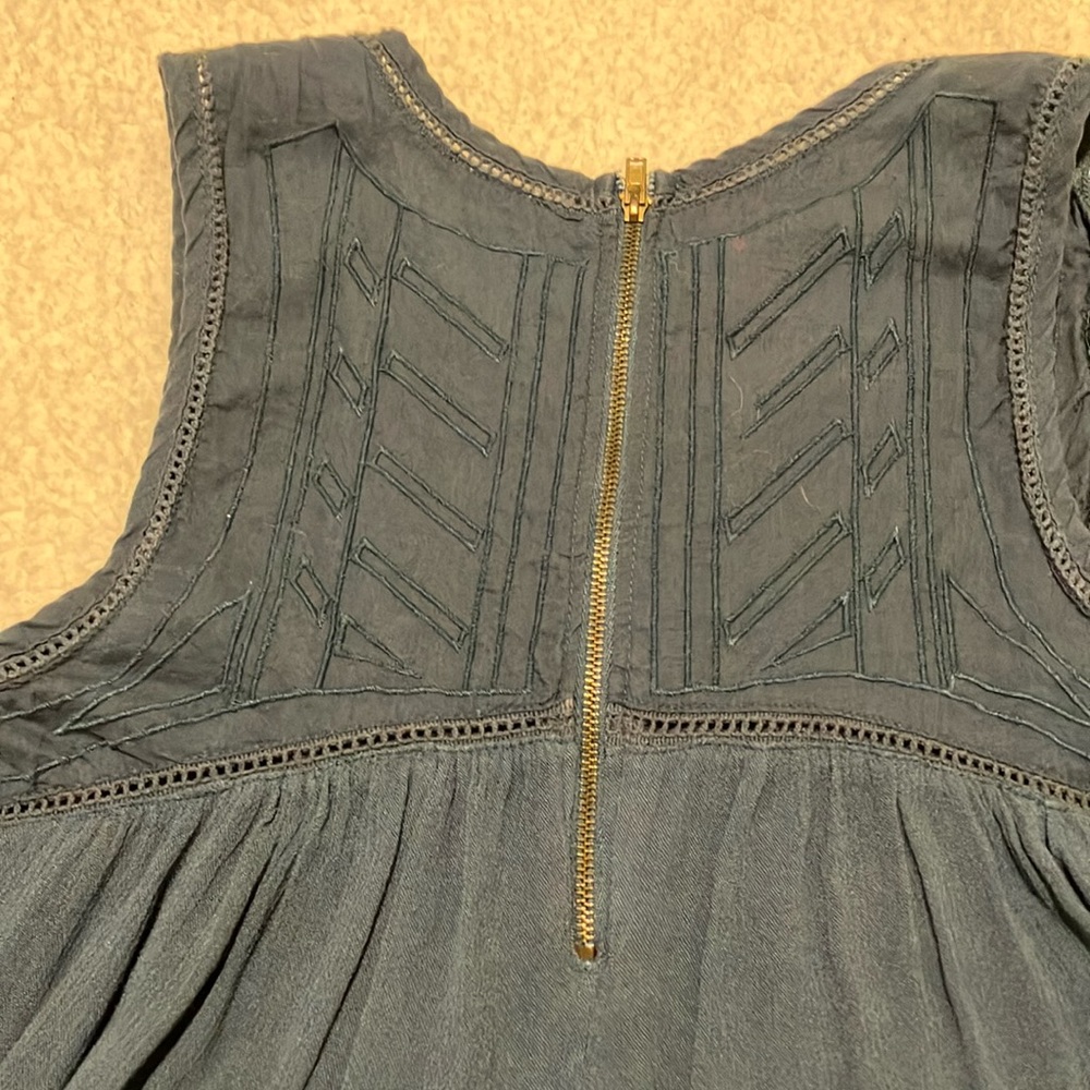 Japna Blue Pleated Relaxed Blouse - Picture 9 of 9